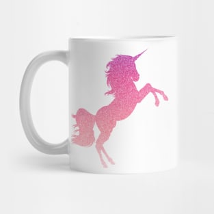 Pastel Pink Ombre Faux Glitter Unicorn Mug